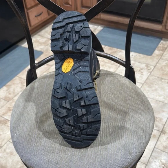 Danner Black Leather Boots with Tan Laces Quarry USA 8in steel toe Goretex 8EE - Picture 7 of 14